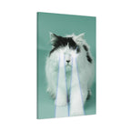 Laser Cat Canvas Wall Art - Funny Sci-Fi Space Feline Decor