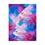 Trippy pink and blue Fractal Matte Poster Print