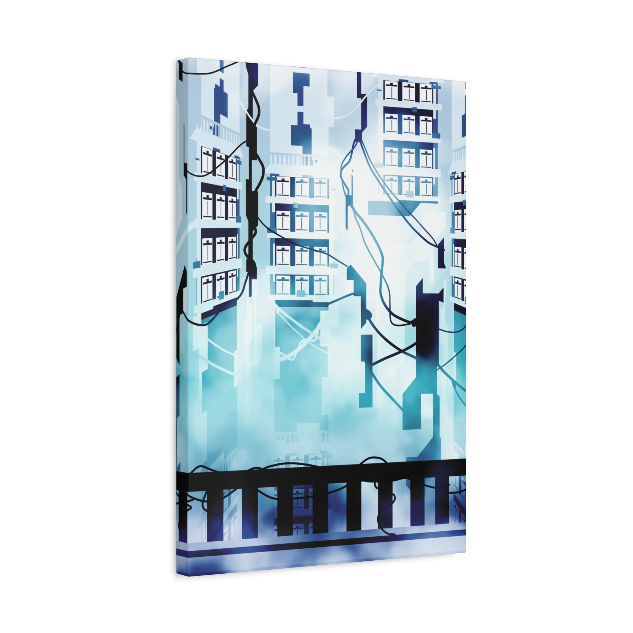 Memory Chamber Canvas Wall Art - Futuristic Sci-Fi Interior Decor