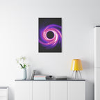 Neon Wave Horizon Canvas Wall Art - Retro 80s Cyberpunk Sunset