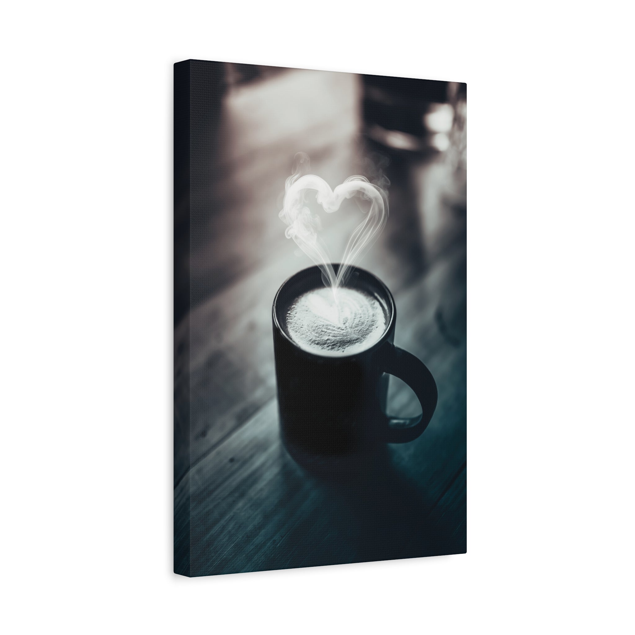 Coffee Love Kitchen Canvas Wall Art - Rustic Cafe Decor