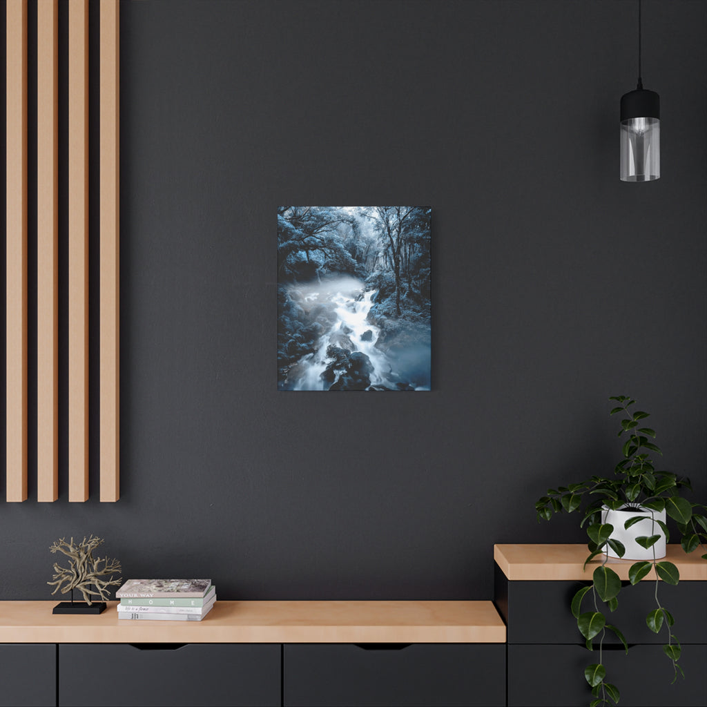 Frozen Forest Canvas Wall Art - Winter Wonderland Nature Decor