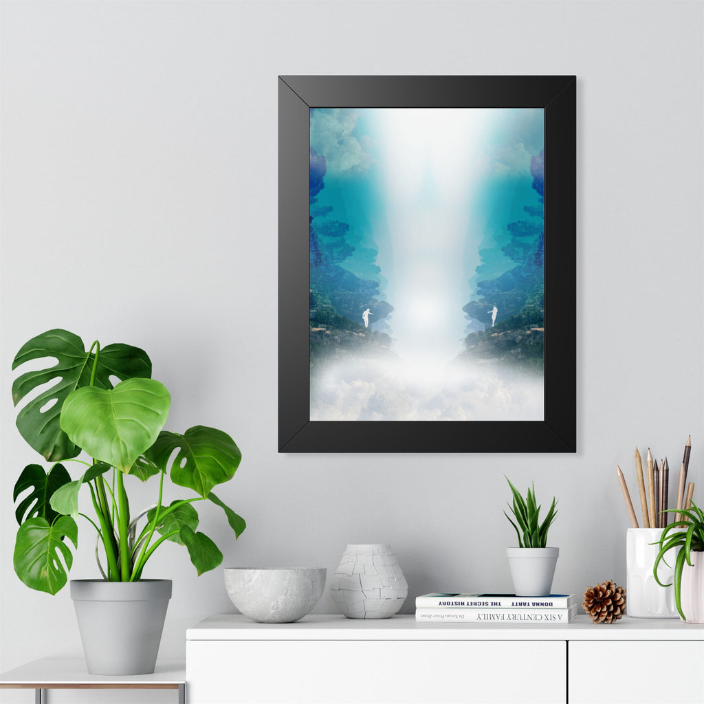 Lost Lovers Framed Poster - Couple Surreal Landscape Wall Art