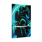 Grunge Paint Blast Canvas Wall Art - Abstract Graffiti Astronaut Decor
