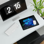 The Data Cube Futuristic Tech Grid Intelligence Desk Mat Mousepad