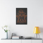 Cute Ghost Canvas Wall Art - Halloween Kids Room Decor