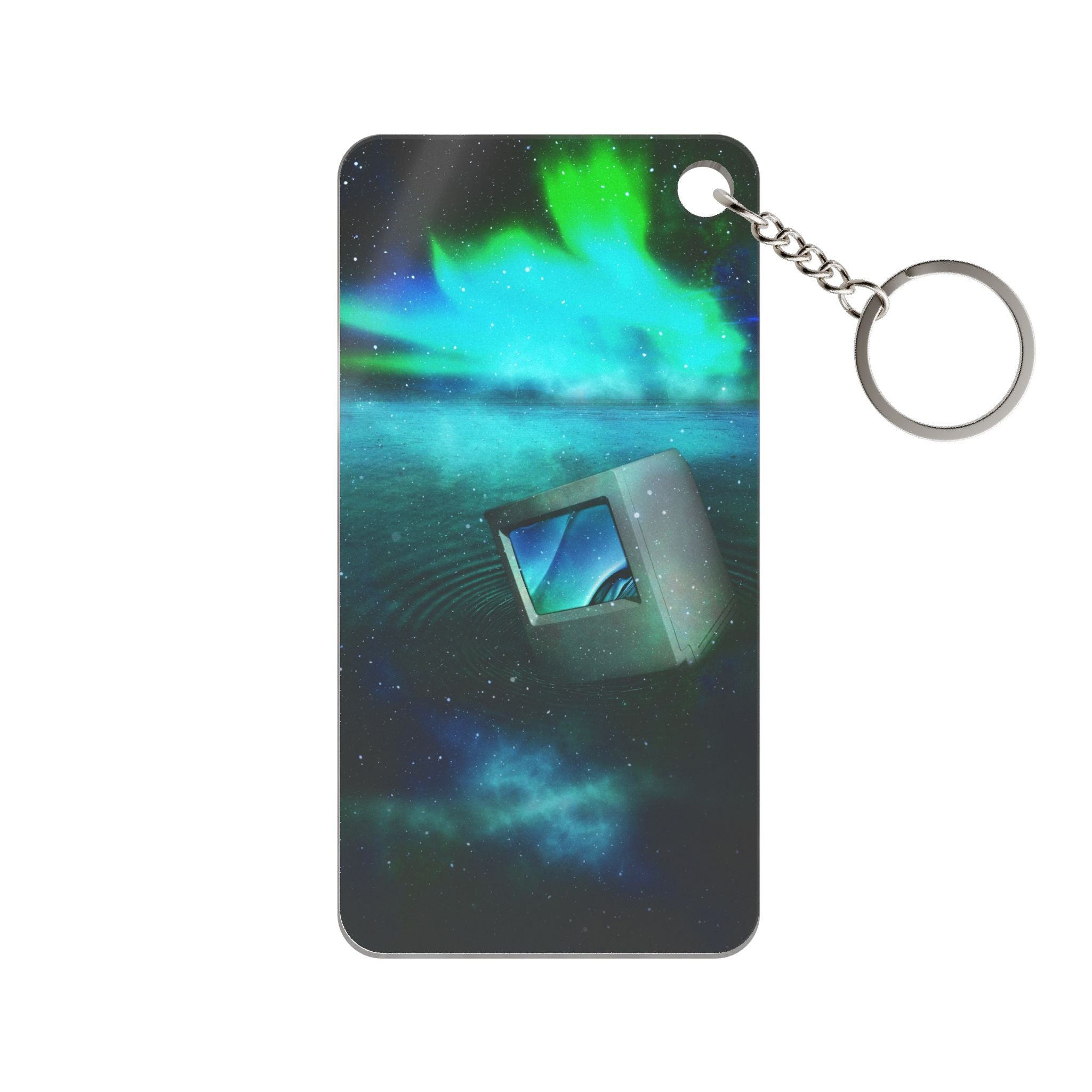 Electric Water Keychain - Abstract Acrylic Art Charm
