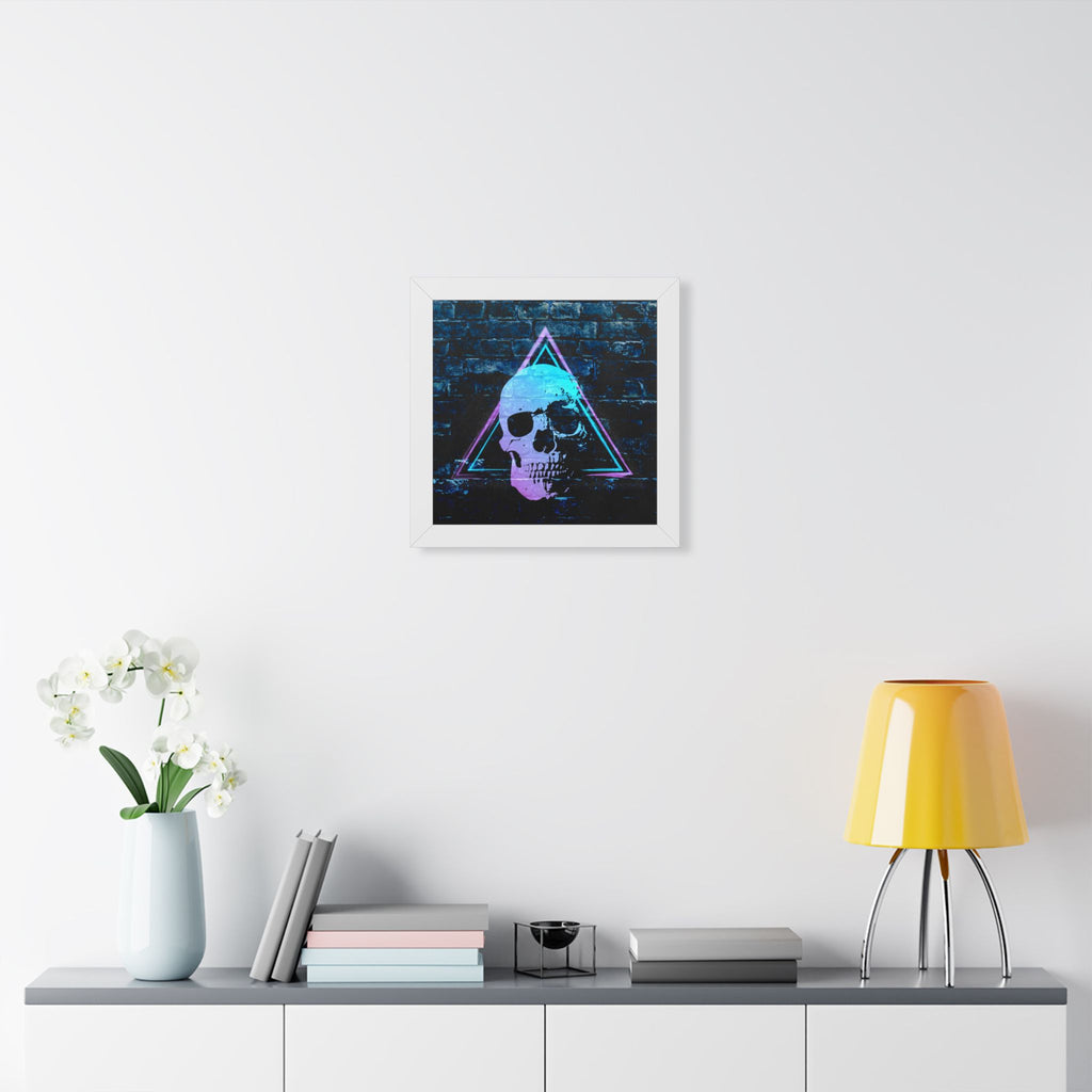 Skull Wall Art Framed Poster - Dark Gothic Skull Print