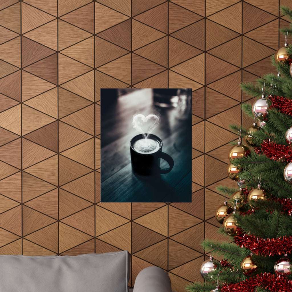 Coffee Love Poster Print - Cozy Cafe Aesthetic Art