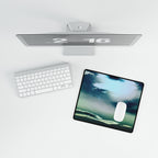 Sunset Space Mountains Retro Vaporwave Peaks Desk Mat Mousepad