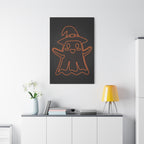 Cute Ghost Canvas Wall Art - Halloween Kids Room Decor