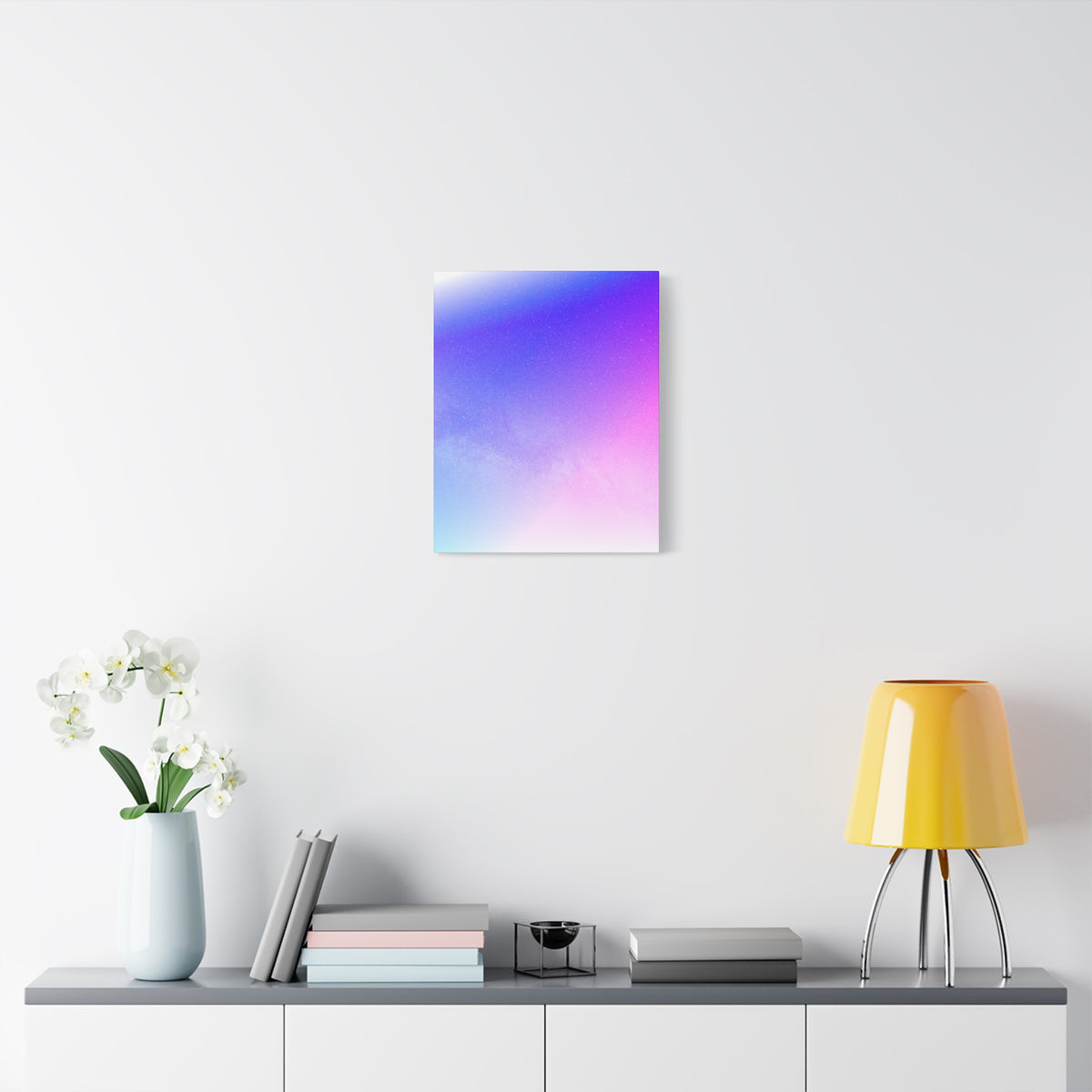 Starfield Space Galaxy Canvas Wall Art - Cosmic Purple Decor