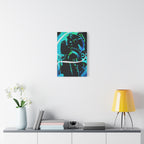Grunge Paint Blast Canvas Wall Art - Abstract Graffiti Astronaut Decor