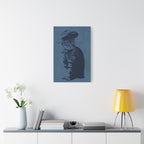Grey Tabby Cat Canvas Wall Art - Cute Pet Portrait Decor