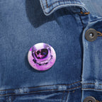 Astronaut Skeleton Skull Pin - Dark Space Art Button