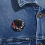 Cyberpunk Slick Street Pin - Neon Alley Art Button