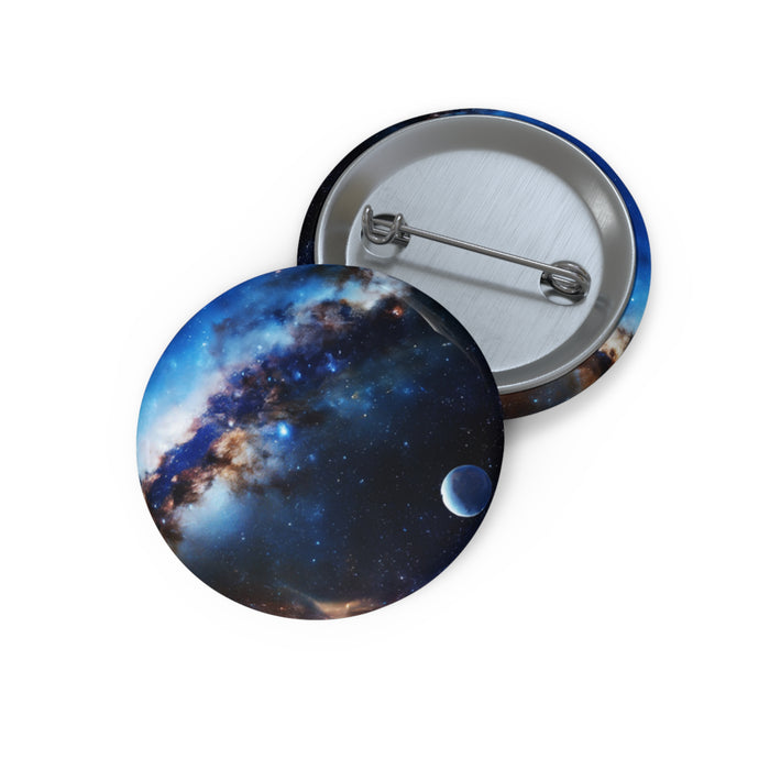 Space Sunrise Pin - Cosmic Nebula Art Button