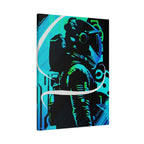 Grunge Paint Blast Canvas Wall Art - Abstract Graffiti Astronaut Decor