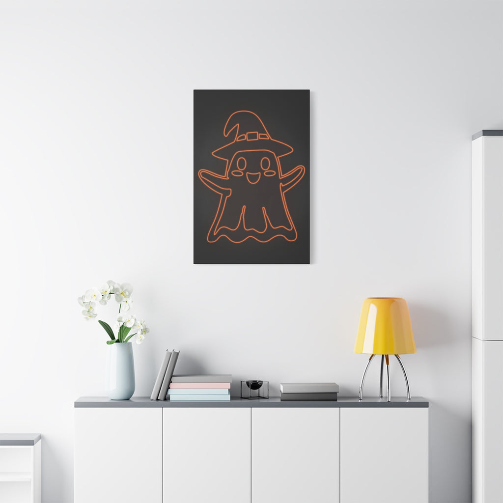 Cute Ghost Canvas Wall Art - Halloween Kids Room Decor