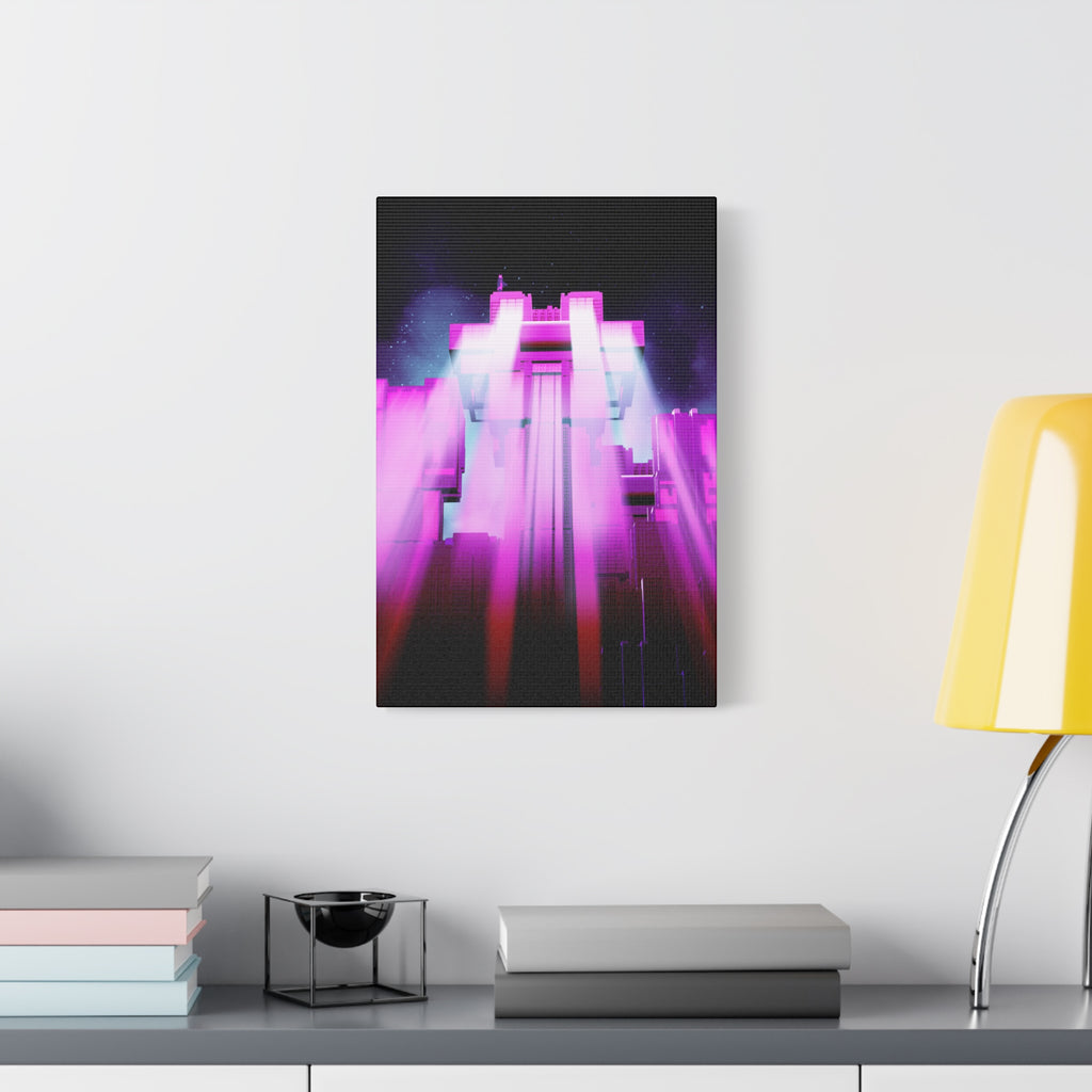 The City of Lights Vibrant Cityscape Canvas Art | Modern Neon Urban Skyline Wall Decor