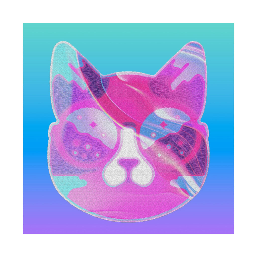 Lofi Cat Meow Poster - Retro Anime Aesthetic Art Print