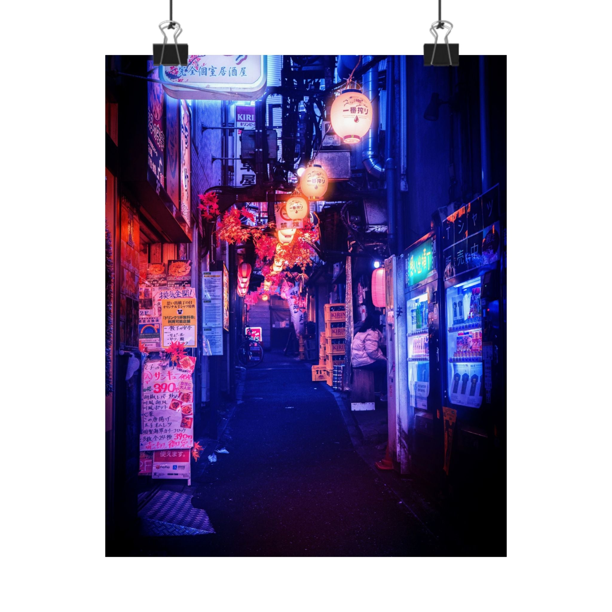 Japanese City Punk FX Poster Print - Neon Cyberpunk Alley Art