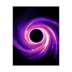 Purple Pink Wormhole Poster Print - Cosmic Vortex Art