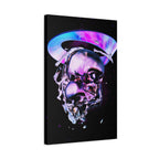 Melted Skeleton Skulls Canvas Wall Art - Gothic Cosmic Skull Decor