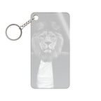 Lion in a Suit Keychain - Quirky Animal Acrylic Charm
