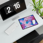 Trippy Pink and Blue Fractal Psychedelic Flow Mousepad