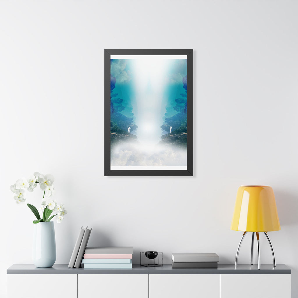 Lost Lovers Framed Poster - Couple Surreal Landscape Wall Art