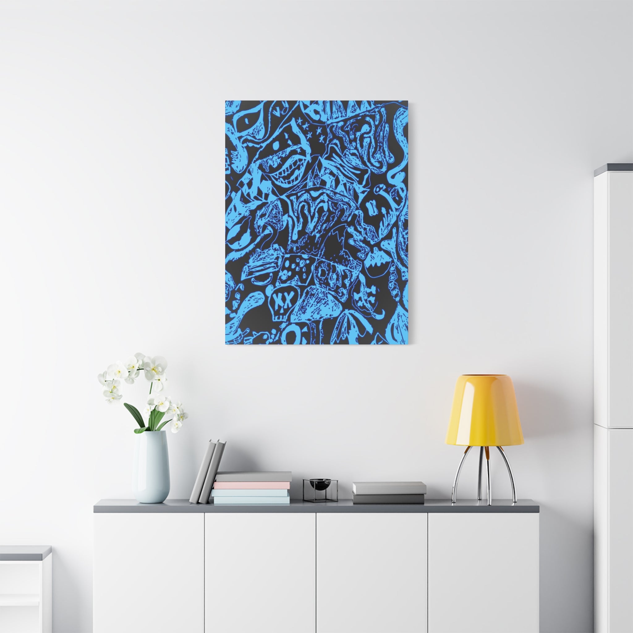 Doodles of a Lost Mind Canvas Art - Psychedelic Abstract Mindscape