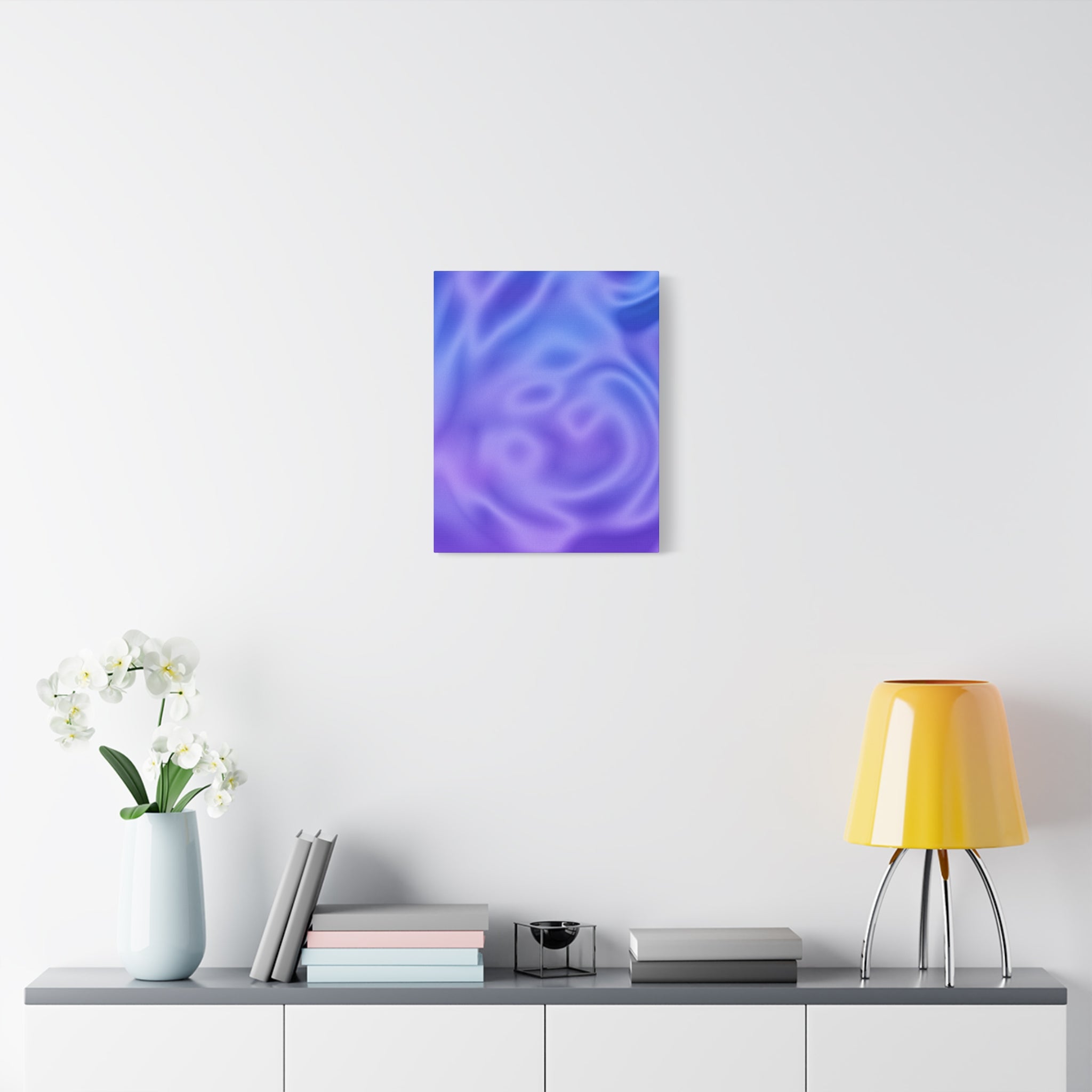 Liquid Metal Mist Pink Canvas Wall Art - Modern Textured Abstract Decor