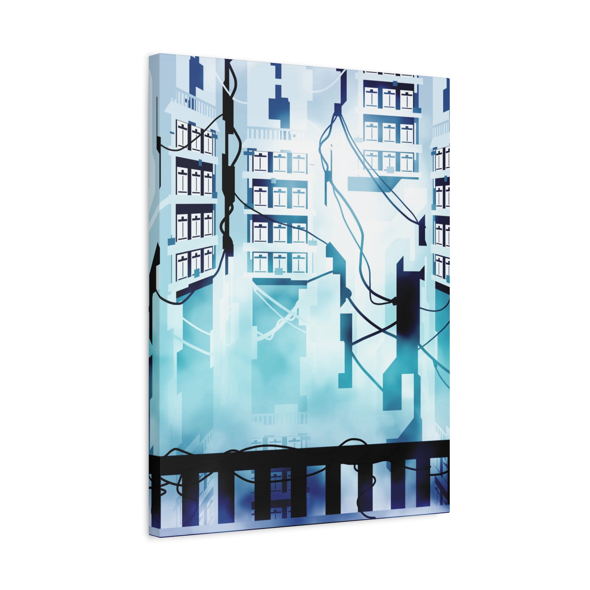 Memory Chamber Canvas Wall Art - Futuristic Sci-Fi Interior Decor