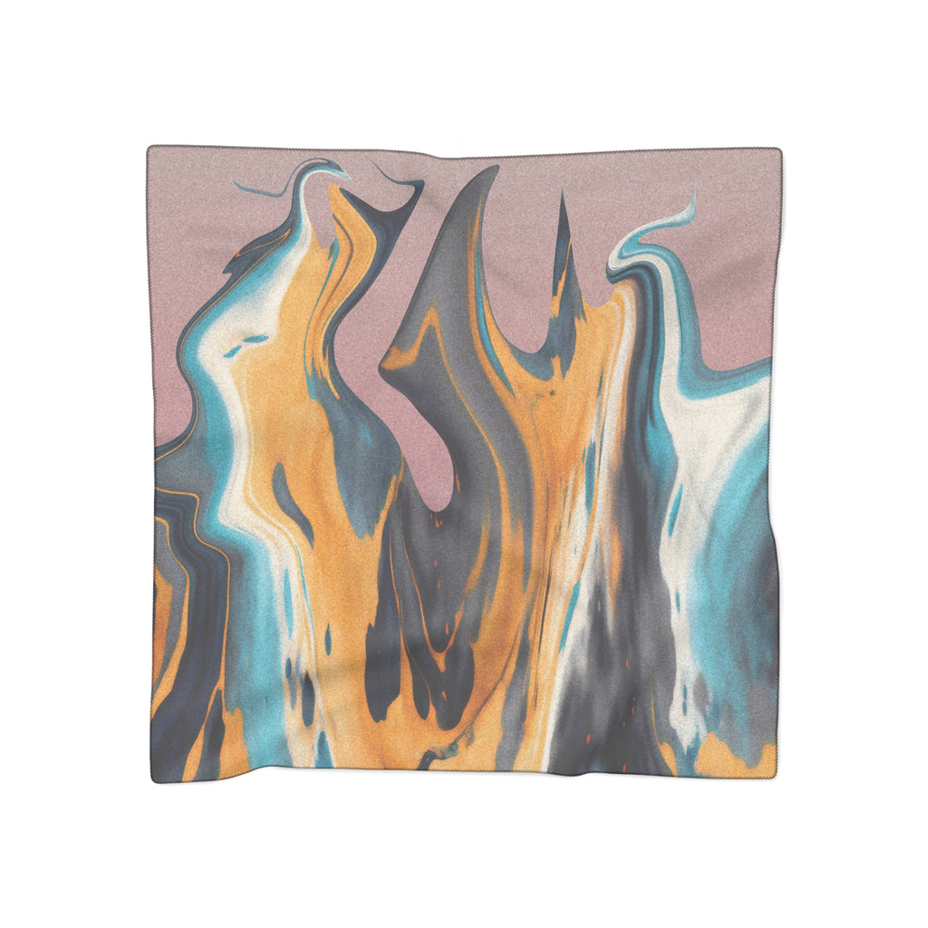 Ice And Fire Scarf - Fiery Icy Landscape Shawl