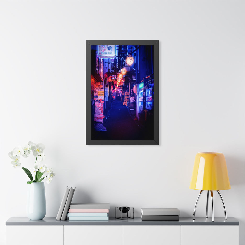 Japanese City Punk FX Poster - Neon Alleyway Cyberpunk Art Print