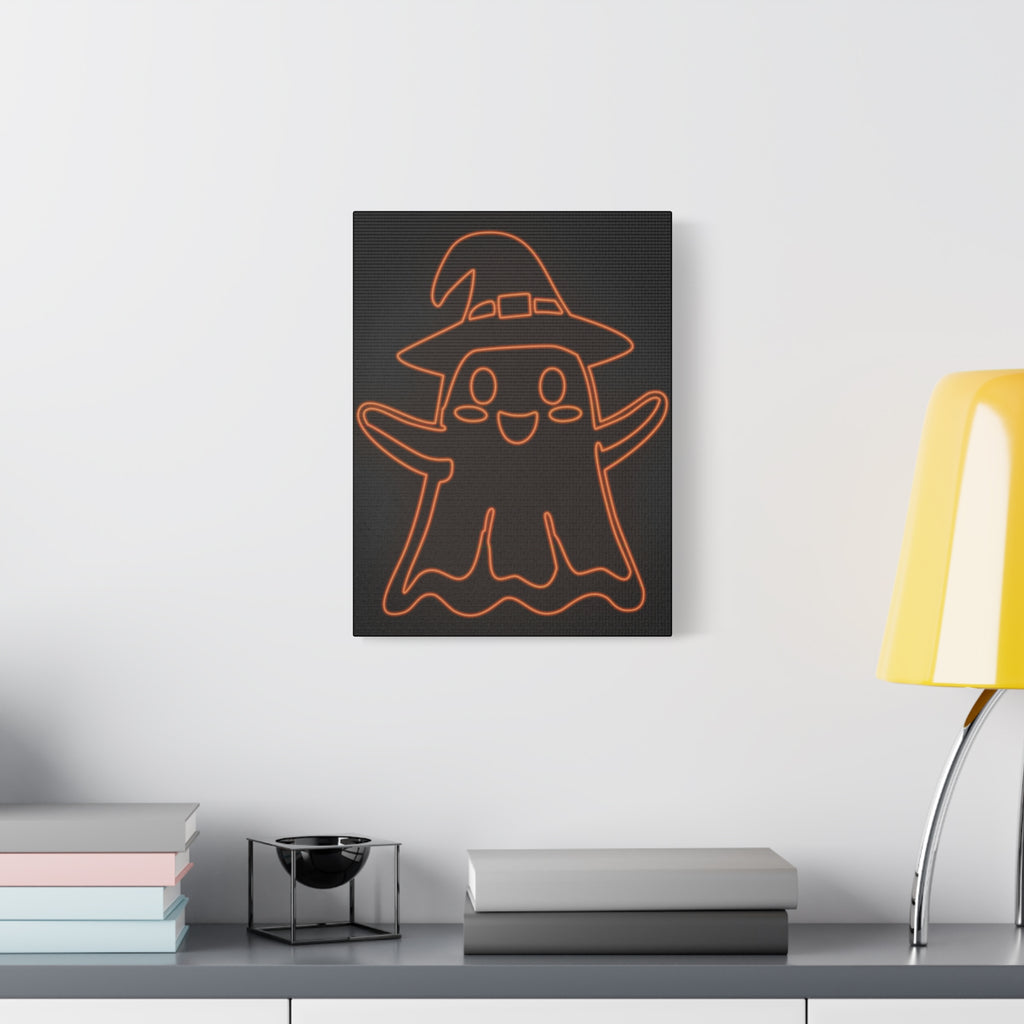 Cute Ghost Canvas Wall Art - Halloween Kids Room Decor