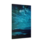 Serene Blue Sunrise Canvas Wall Art - Peaceful Misty Lake Decor