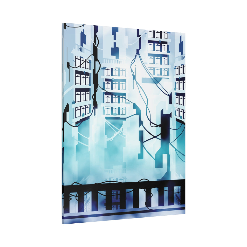 Memory Chamber Canvas Wall Art - Futuristic Sci-Fi Interior Decor