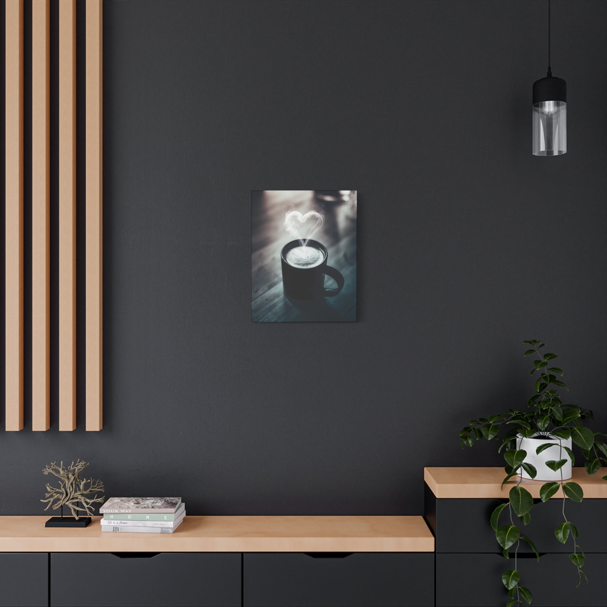 Coffee Love Canvas Wall Art - Aesthetic Kitchen Cafe Decor
