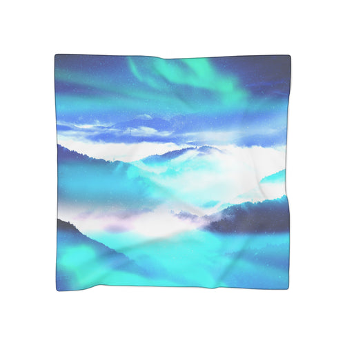 Starry Mountain Sky Scarf - Aurora Borealis Shawl