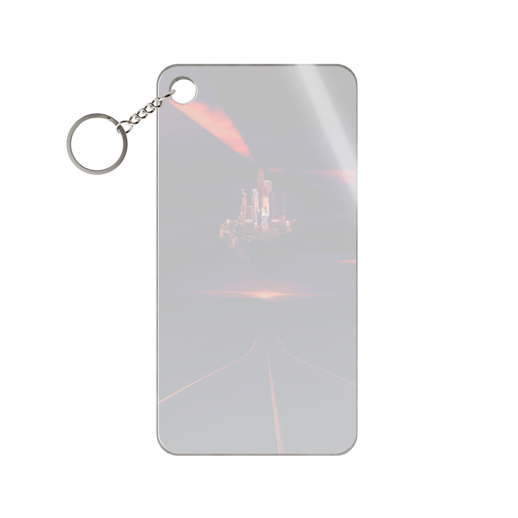 Abandoned Desert City Keychain - Acrylic Art Charm