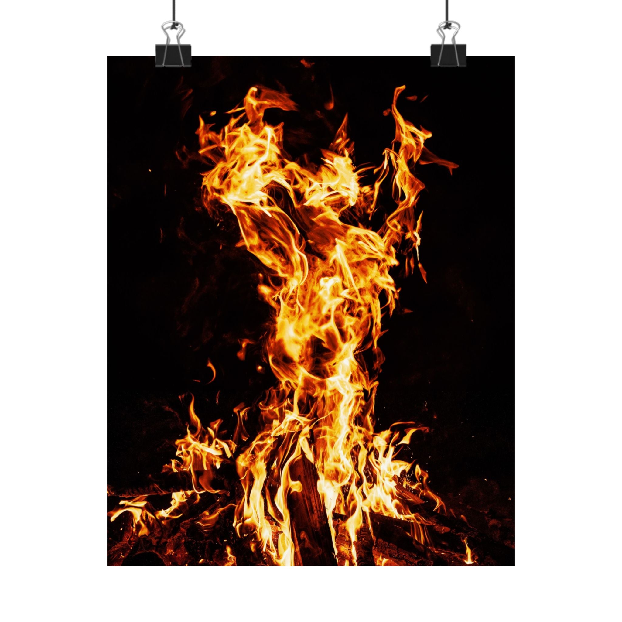 Phoenix Fire Poster Print - Mythical Fire Bird Art