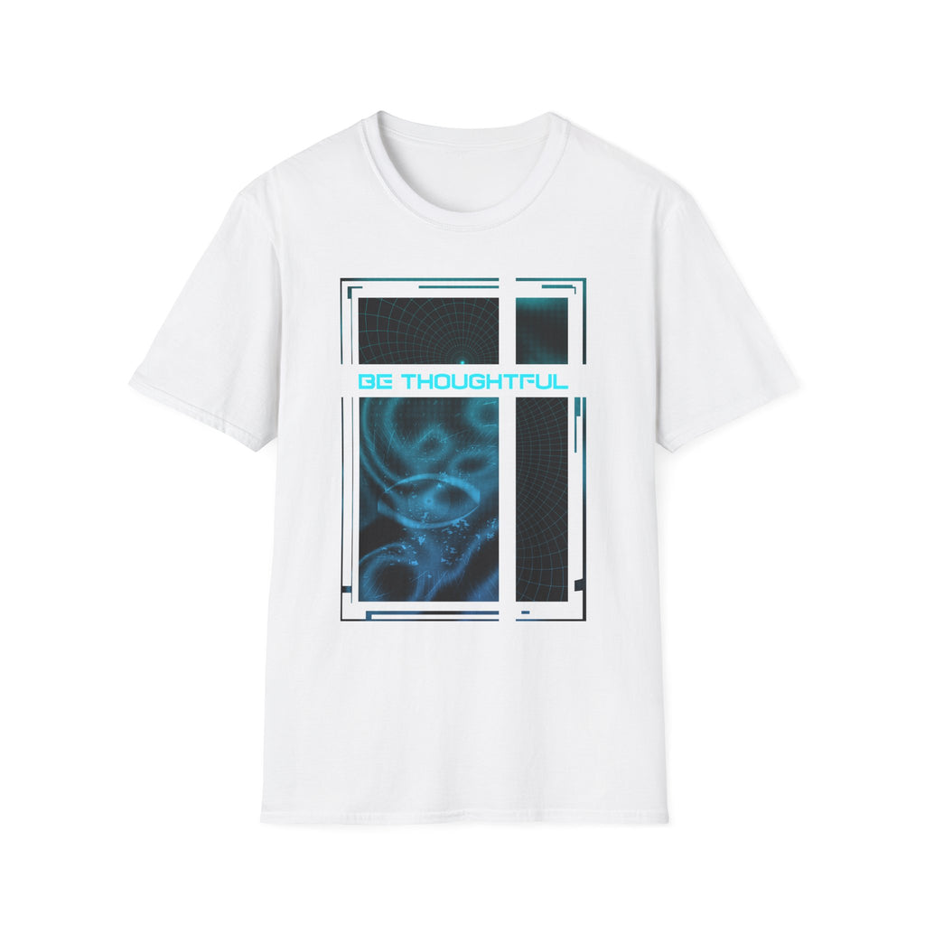 Cybernetic Grid Graphic Tee - Abstract Digital Art Shirt