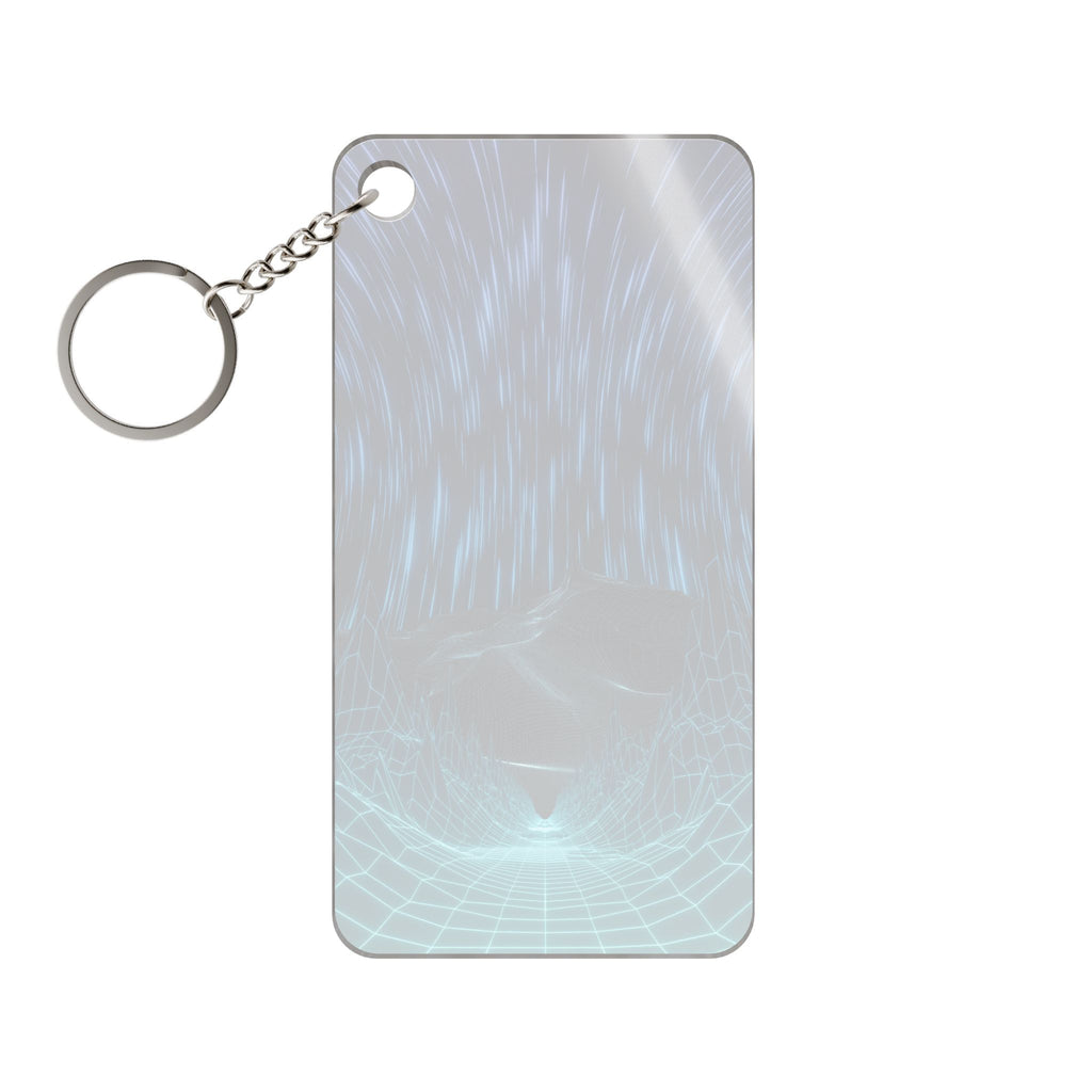 Cyber Wave Escape Keychain - Synthwave Acrylic Charm