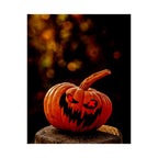 Spooky Pumpkin Nightmare Halloween Vertical Art Prints Seasonal Wall Decor