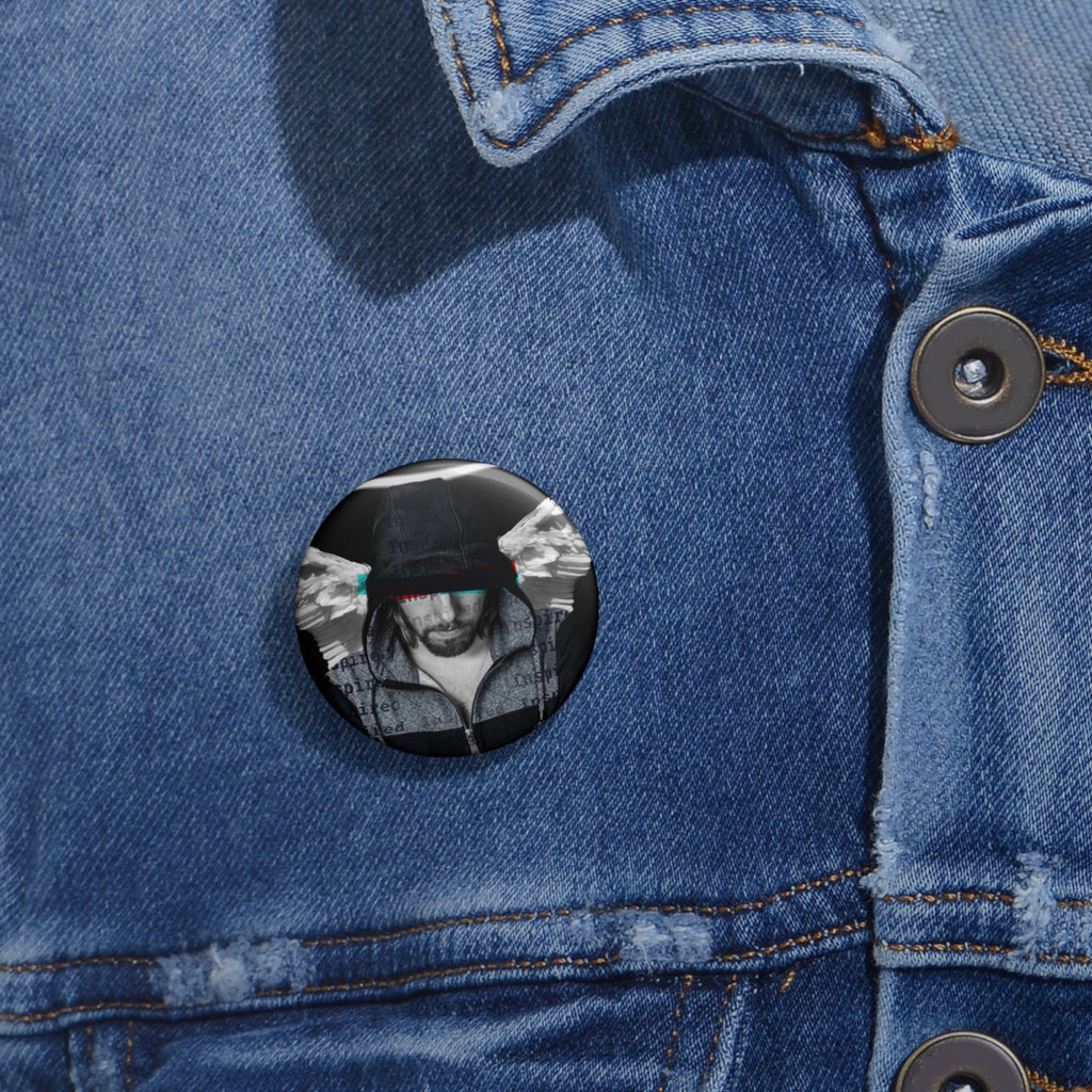 Modern Angel Pin - Abstract Geometric Art Button