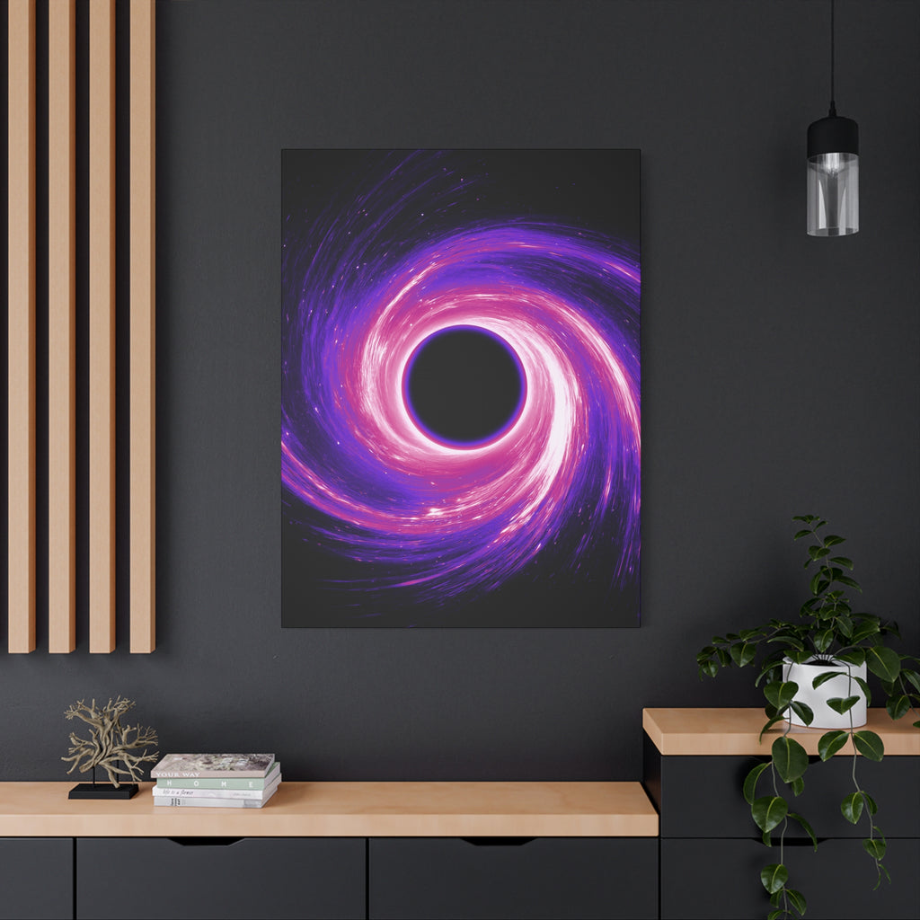 Neon Wave Horizon Canvas Wall Art - Retro 80s Cyberpunk Sunset