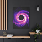 Neon Wave Horizon Canvas Wall Art - Retro 80s Cyberpunk Sunset