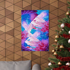 Trippy pink and blue Fractal Matte Poster Print